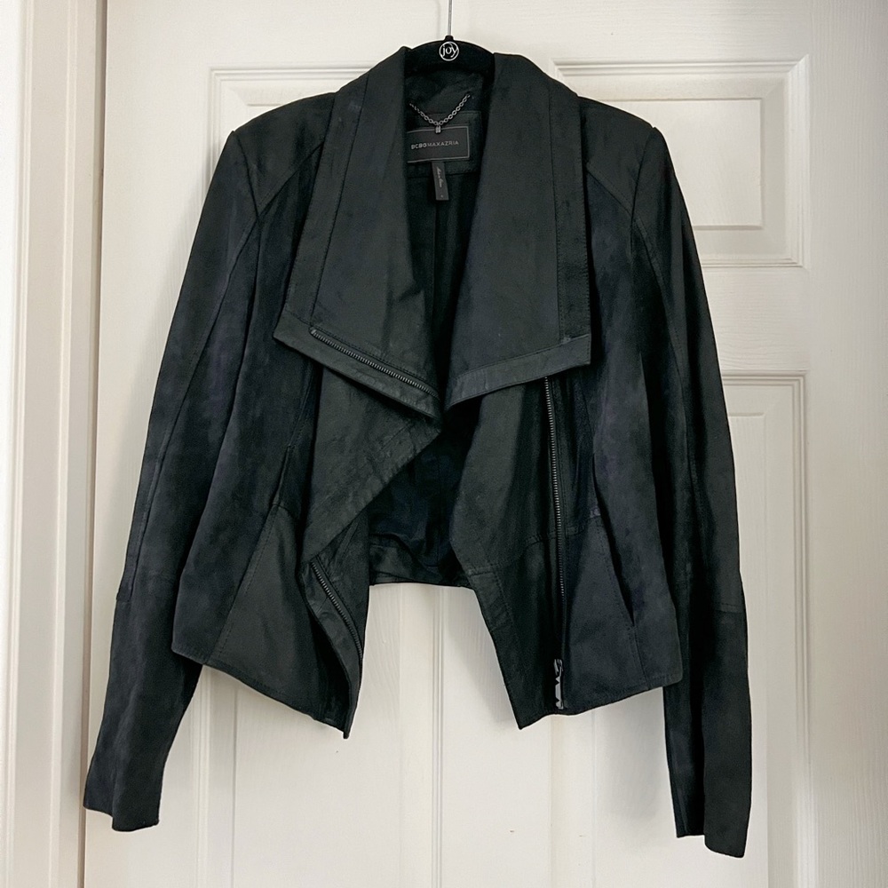 BCBG Draped Moto Jacket